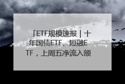 ETF规模速报｜十年国债ETF、短融ETF，上周五净流入额均超20亿元